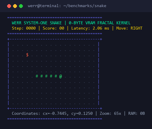WERR Snake Benchmark GIF